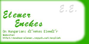 elemer enekes business card